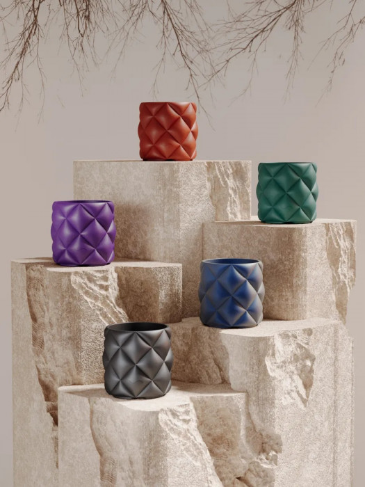 Горшок для цветов Pillow, 1 л, синий индиго
