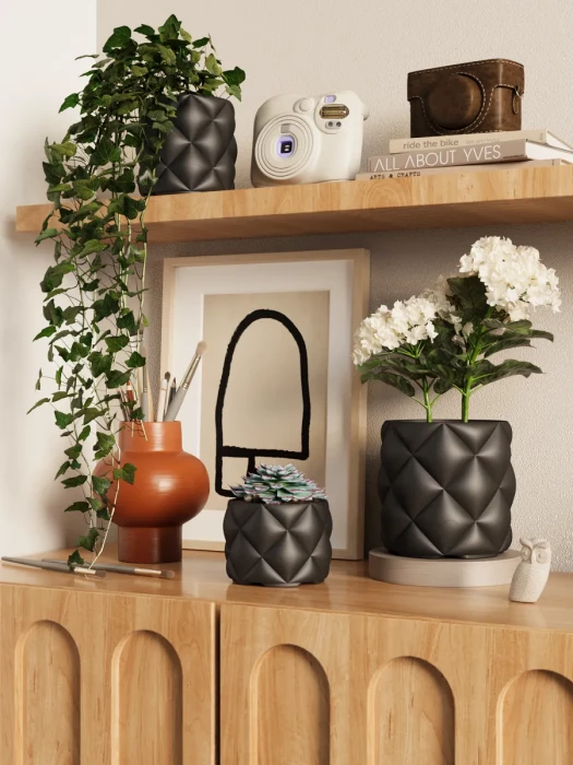 Горшок для цветов Pillow, 5 л, титановый серый